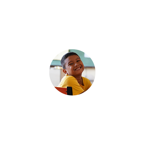 Small kid smiling