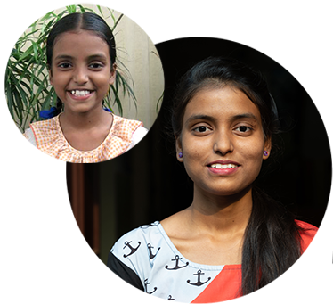 Picture of Dipika now and when she was younger