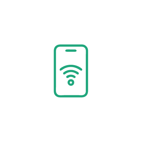 phone icon with wifi symbol in center