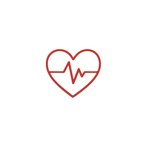 a heart icon with a pulse through the middle