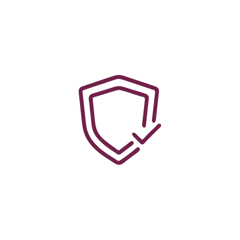 a shield icon with a small checkmark