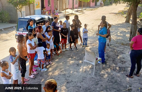 children participate in programing