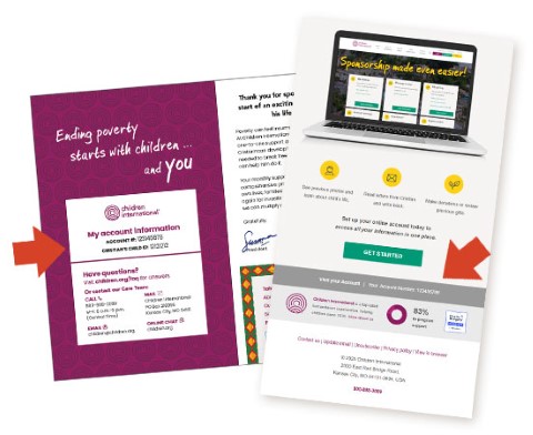 Samples of a welcome packed and welcome email