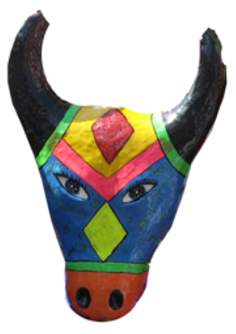 colorful donkey mask