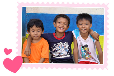 niños apadrinados en las Filipinas