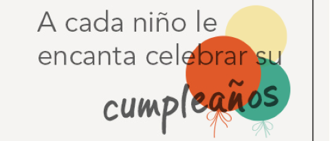 una tarjeta de cumpleaños con las palabras a cada niño le encanta celebrar su cumpleaños