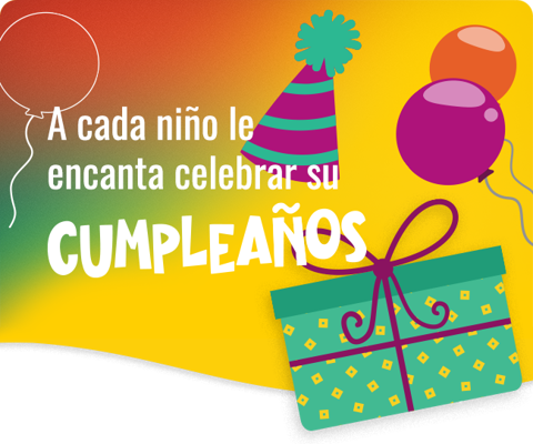 una tarjeta de cumpleaños con las palabras a cada niño le encanta celebrar su cumpleaños