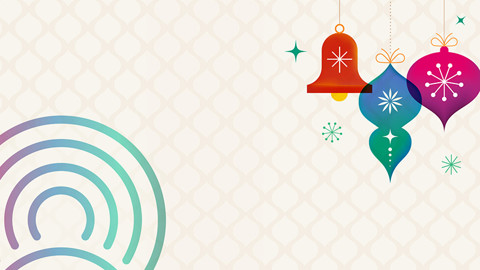 Meeting background with ornaments