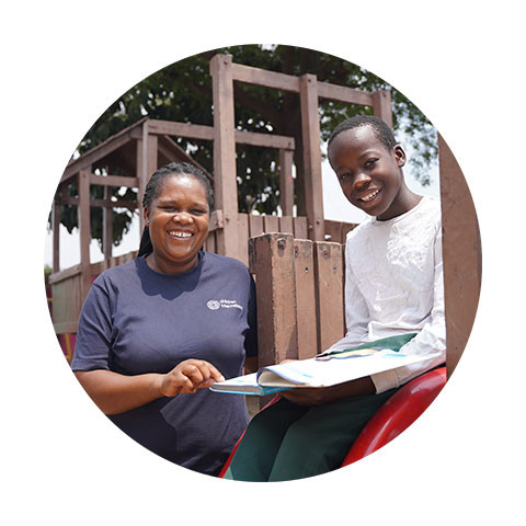 A sponsor child at one of the community centers