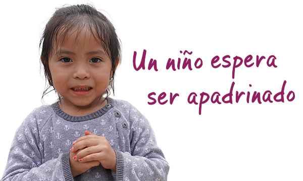 Un niño espera ser apadrinado