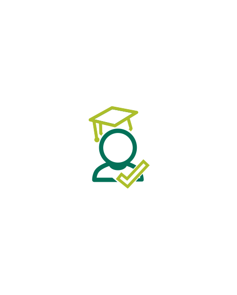 a person silhouette with a graduation cap