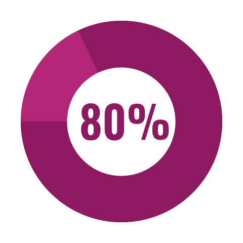 80% directly to programs